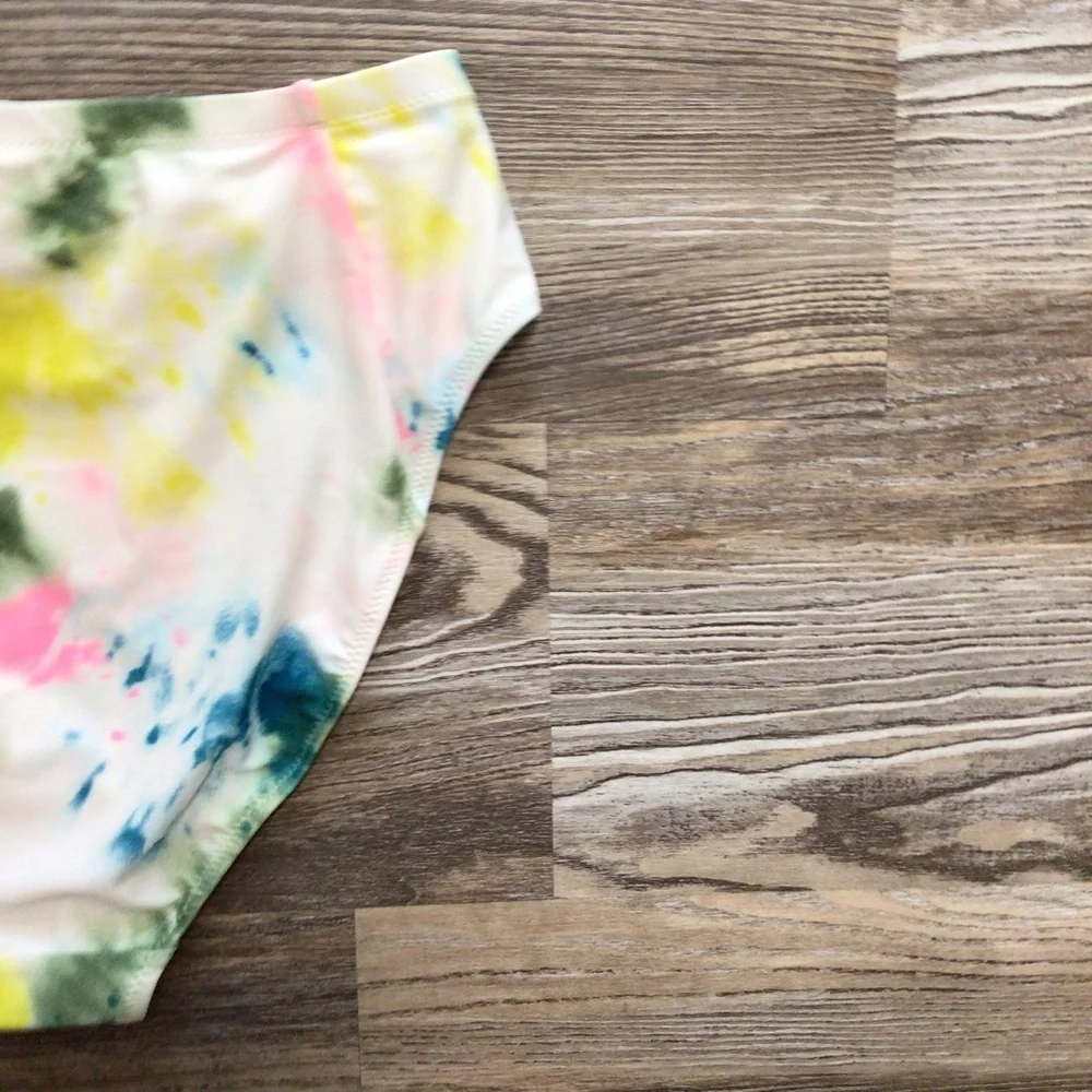 Old Navy The Tie Up French Multi Tie Dye Bikini Bottom Small NWT